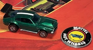 Vintage Redline 1969 Hot Wheels MIGHTY MAVERICK Green Original Badge - Picture 1 of 24