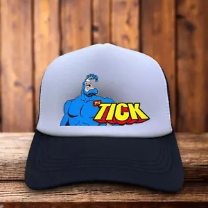 Cappello da camionista The Tick da uomo nero Snapback anni '90 berretto da baseball cartone animato - Foto 1 di 7