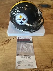 Jack Ham signed Pittsburgh Steelers Amp mini helmet autographed W/ HOF Insc JSA - Picture 1 of 9