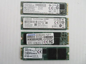 Lot of 4 ADATA / Lite-On / Transcend 128GB M.2 SATA SSD Drives - Picture 1 of 1