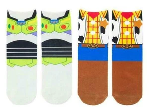 New Disney Parks Toy Story Woody Buzz Lightyear Costume Youth Socks Size Large L - Picture 1 of 3