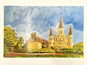 Art Print 11x17 New Orleans St. Louis Cathedral Jackson Square Impasto Style Pic - Picture 1 of 5