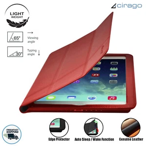 Cirago Slim-Fit Echtleder Klappbare Smart Case Abdeckung mit Ständer für iPad Air - Bild 1 von 6