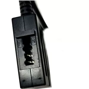 iSDN RJ45 6p4b Telefon Adapter Kabel KURZ TAE F +N Buchse analog RJ 45 Stecker - Bild 1 von 4
