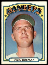 1972 Topps Dick Bosman Texas Rangers #365