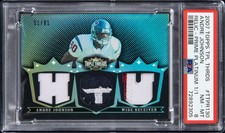 2007 Topps Triple Threads Andre Johnson jersey prime patch platinum #1/1 PSA 8