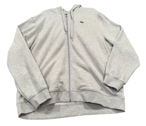 NEW Lacoste Mens Full Zip Hoodie Sweatshirt Gray Size 3XL NWOT FREE Shipping - Picture 1 of 3