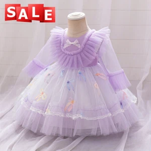 Para Bebés Niñas Vestido de Cumpleaños Recién Nacidos Niño Pequeño Flor Vestido de Baile Vestidos de Princesa - Imagen 1 de 12