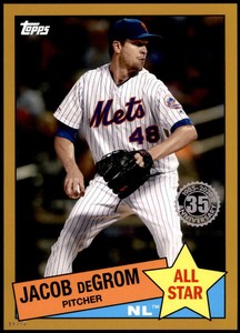 Jacob deGrom 2020 Topps 1985 35th Anniversary All-Stars 5x7 Gold #85AS-17 /10 Me