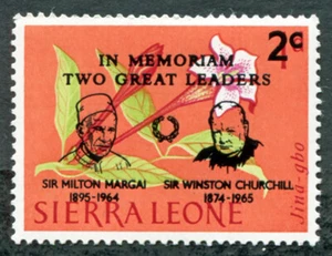 SIERRA LEONE 1965 2c on 1d SG366 MH FG Margai and Churchill Commemoration #C01 - Picture 1 of 1