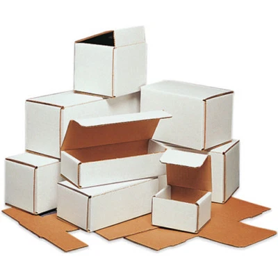 100 - 8 x 6 x 4 White Corrugated Shipping Mailer Packing Box Boxes - Image 1 of 3