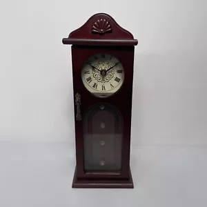 Avon Timekeeper Jewelry Box Mahogany with Drawers and Clock - Picture 1 of 14