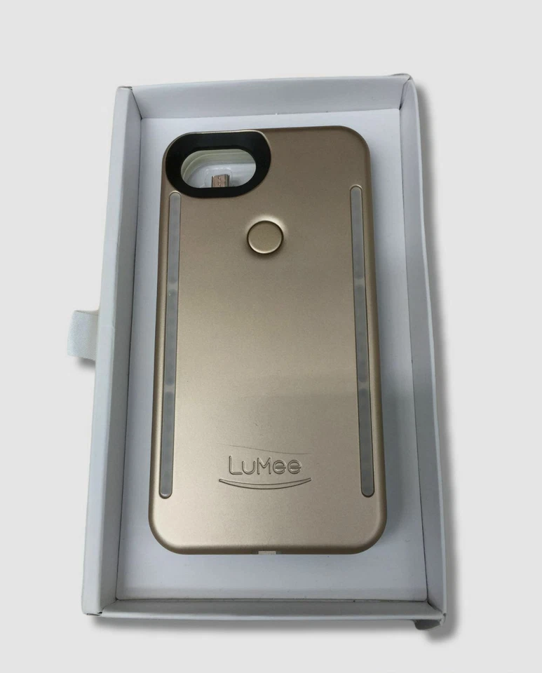 Funda para teléfono celular con luz doble dorada Lumee accesorio iPhone 6/6S/7 $69 Foto 1 de 1