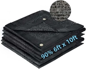 90% Sunblock Shade Cloth with Grommets Garden Sun Shade Cloth for Plants 6x10 Ft - Picture 1 of 8