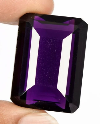 AAA 91.40 Ct. Purple Amethyst Emerald Cut Loose Gemstone Gift for Ring & Pendent - Image 1 of 4