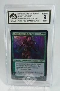 Magic The Gathering 2019 Secret Lair Drop Arlinn lámina de voz vidrieras grado 9 - Imagen 1 de 2