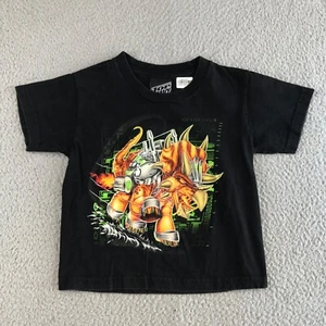 Top Heavy Shirt Kids Small 4 Black Dinosaur Graphic Tee Short Sleeve Y2K Boys - Picture 1 of 17