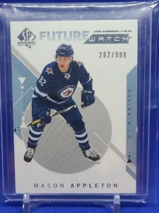 2018-19 UD Sp Authentic Future Watch /999 Mason Appleton Montreal Canadiens - Picture 1 of 1