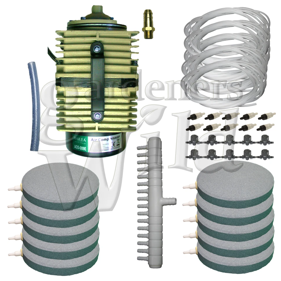 KIT DE BOMBA DE AIRE SERIE HAILEA ACO VÁLVULA DE TUBERÍA DE PIEDRA aireación compresor de piedra Foto 1 de 1