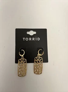 Torrid filigrane goldene Damenohrringe mit gerader Tropfen Neu mit Etikett des Herstellers 16,50 $ - Bild 1 von 3