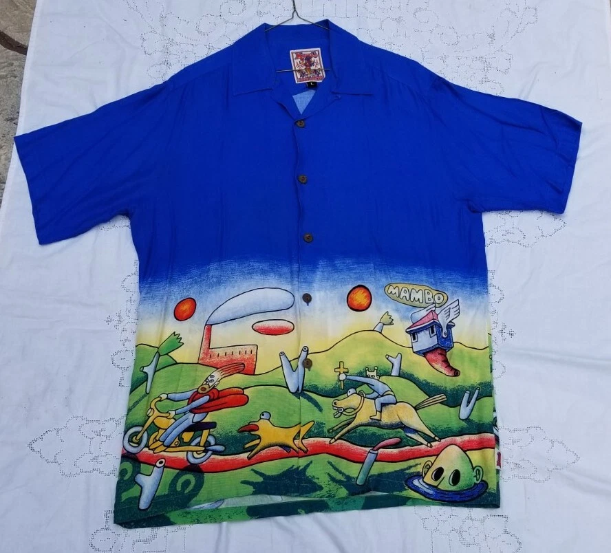 希少！】90s y2k MAMBO LOUD SHIRTS アロハシャツ 半袖 希少！】90s