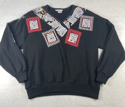 Jerzees Seymour Suéter Adulto XL Negro Gráfico Tarjetas Bingo De Colección Hecho en EE. UU. Foto 1 de 4
