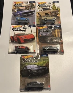 Hot Wheels Premium Fast & Furious HNW46 Complete Set 1-5 SKU A - Picture 1 of 6