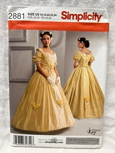Simplicity Costumes 2881 Kay Gnagey - Women Size 16-24 Uncut - Picture 1 of 2