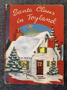 SANTA CLAUS in TOYLAND Vintage Kids Book Pop-Up book Harry Doehla 1951 Vintage - Picture 1 of 15