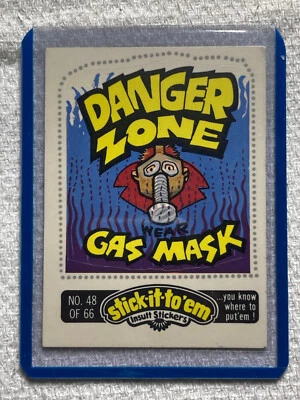 Fleer Stick-it-to-em Boys Wanted/Danger Zone #42/48 Gum Card/Sticker 1976 VG+/NM - Image 1 of 2