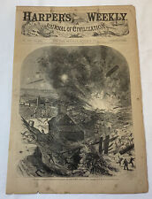 1864 Revue Gravure ~ Explosion À Ville Point Virginia
