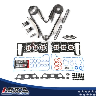 Head Gasket Bolt Set NGC Cam Gear Timing Chain Kit for 02-06 Chrysler Dodge 2.7L - Image 1 of 4