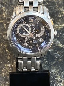 Citizen 8700 / E870 Calibre Watch Eco-Drive Silver & Black - Picture 1 of 16