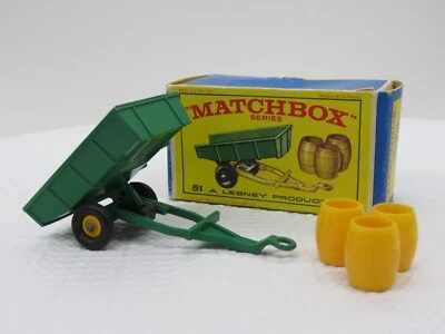Vintage 1964 Lesney Matchbox #51 John Deere Tipping Trailer w/Orig. Box England - Image 1 of 4