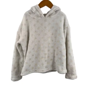 BCBGirls White Pullover Gold Metallic Polka Dot XS 5/6 - Picture 1 of 6