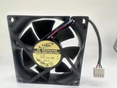 ADDA AD0812XB-A7BGL 8025 DC12V 0.45A 4-Pin Axial Cooling Fan - Image 1 of 2