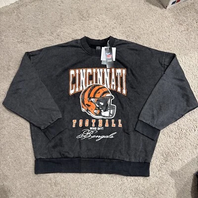 Сладкая рубашка Cincinnati Bengals Gameday Couture Black Acid Wash, совершенно новая, M L - Изображение 1 из 4