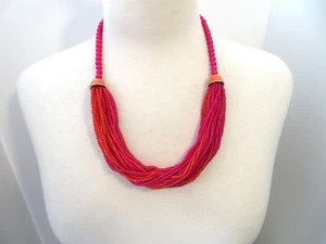 NEW TALBOTS TWO TONE SEED BEAD NECKLACE 18-21" - Picture 1 of 2