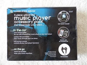 -NEU WIRELESS GEAR UNIVERSAL MUSIK PLAYER ZUBEHÖRPAKET OHRHÖRER HALTERUNG FERNBEDIENUNG - Bild 1 von 6