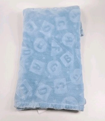 Manta bebé Little Miracles alfabeto en relieve azul ABC felpa seguridad Costco Foto 1 de 4