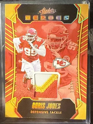 2023 Panini Absolute Football CHRIS JONES #AH-22 Heroes #/99 Kansas City Chiefs - Image 1 of 4