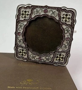 Cornice portafoto ARGENTO SC gioiello realizzata con cristallo rosa Swarovski - Foto 1 di 6
