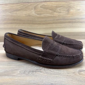 Mocasines Weejuns GH Bajo Para Hombre Talla 10 D Marrón Gamuza Penny Mocasín Sin Cordones - Imagen 1 de 11