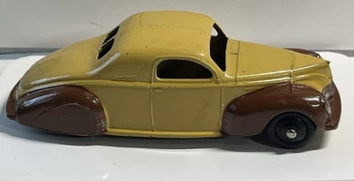 "Lincoln Zephyr Meccano 1939 Dinky Toys 4"" 2 tonos marrón/tostado 39C U alto estado" Foto 1 de 4