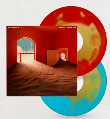 Tame Impala The Slow Rush 2xLP Red Blue Gold Splodge Multi Colored Vinyl Sealed - Image 1 of 4