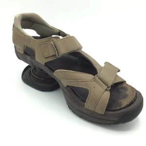 Z-CoiL  Womans Tan Leather Sandals With Springs &  Straps size 9 - Picture 1 of 12