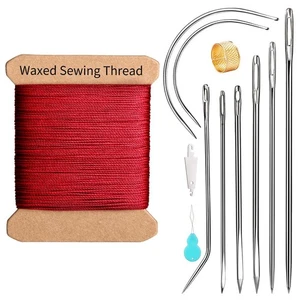 KAQRHFT Reparatur Nähset, Polsternadel mit 32 Yard gewachstem Faden und 8... - Bild 1 von 7