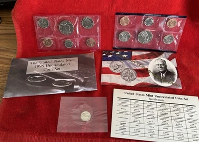 US Mint 1996 Uncirculated Coin Set w/ Roosevelt Anniversary Dime - Image 1 of 4