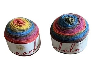 2-Lion Brand 525-204 Mandala Yarn “Chimera” Skein Cake 100% Acrylic New - Picture 1 of 9
