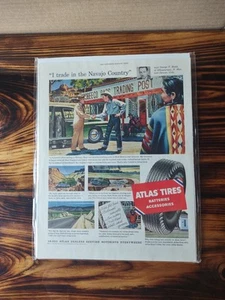 1954 Navajo Country Print Ad Atlas Reifen VERSIEGELT auf Redi Board - Bild 1 von 8